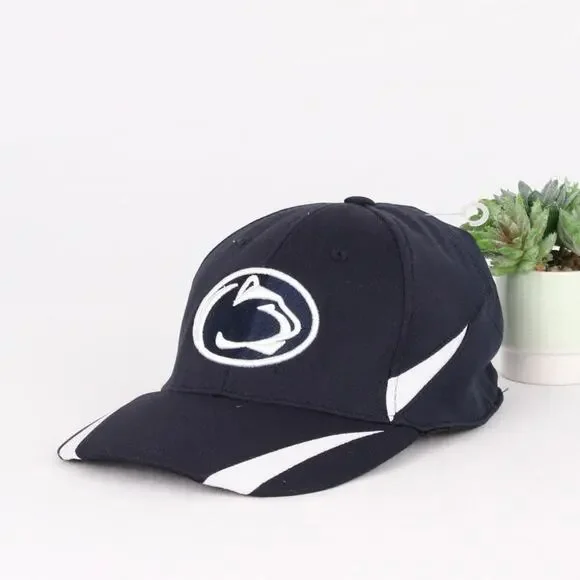 Penn State Nittany Lions Hat Navy Blue White Logo – Top of the World Stretch Cap - Picture 4 of 7